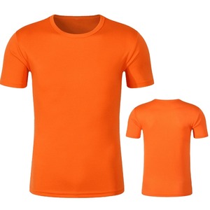 T-shirts de sport Dry-Fit 100 % polyester en gros, t-shirts unis personnalisés imprimés pour la course, en tissu tricoté - Product Image 4