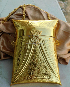 Full Brass Metal Clutch <b>Bags</b> for Women White Silver Party Handmade Evening Clutch <b>Bags</b> at Low Price by LUXURY CRAFTS - Product Image 4