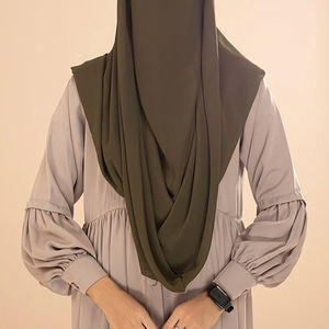 Pañuelos Hijab Musulmanes en Oferta, Color Sólido, Poliéster de Alta Calidad, Ligeros, Transpirables, de Secado Rápido, Precios para Mujer - Product Image 3