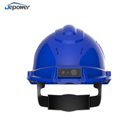 Casque de sécurité de chantier Jepower avec logo personnalisé, casque de protection pour travaux d'ingénierie, escalade, caméra ABS 4G Wifi, GPS, casques intelligents