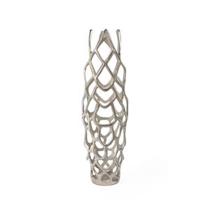 Vase à fleurs en aluminium contemporain rehausse les thèmes de décoration minimaliste avec des lignes nettes et une finition pour les maisons modernes - Product Image 3