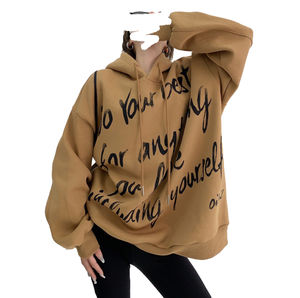 Sudadera con Capucha Unisex Extra Grande, 100% Algodón, Gruesa, Invierno, Lavada, con Bordado Frontal e Impresión Digital - Venta al por Mayor - Product Image 1