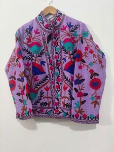 Blusas y Tops Bordados Suzani Vintage Largos de Talla Grande Hechos a Medida, Ropa de Abrigo Boho Chic para Otoño e Invierno - Product Image 2