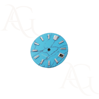 Cadran de montre en turquoise cuivre bleu naturel pour la fabrication de bijoux, certifié 29 mm, couleur bleue