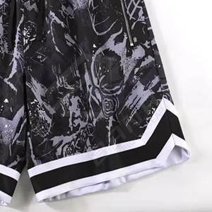 Pantalones cortos de malla sublimados personalizados, pantalones cortos de malla de baloncesto, pantalones cortos de malla de verano para playa - Product Image 3