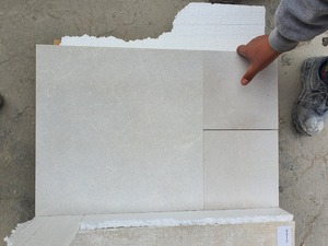 Marbre beige sablé brossé 20x20cm, petits échantillons, pavés de sol extérieur, pavés de voie d'accès, fabriqués en Turquie, décorations de jardin extérieur - Product Image 5