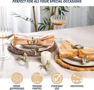 Servilleteros de aluminio con forma de Vintage hechos a mano, decoración de mesa de fiesta de boda única, servilletero exclusivo - Product Image 6