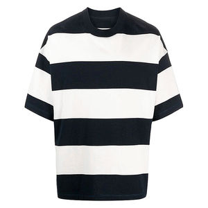 Camiseta de Manga Corta para Hombre, Más Vendida en 2025, a Rayas, 100% Algodón, Cuello Redondo, Talla Grande, Transpirable y Ecológica - Product Image 4