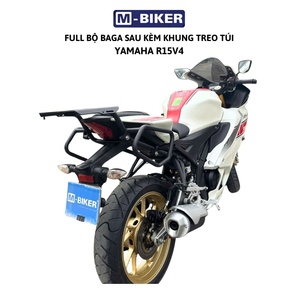 Stainless Steel R15 V4 Rear Luggage <b>Rack</b> with <b>Saddle</b> Bag Mount Side Frame Attachment for Hanging Bags - Product Image 3