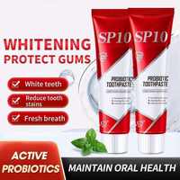 Dentifrice Soin des Gencives Probiotiques Sans Fluorure pour Élimination des Taches Haleine Fraîche Blanchissant SP-10