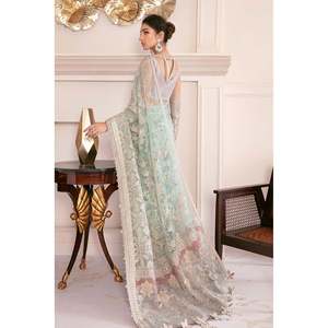 Embroidered Chiffon <b>Net</b> <b>Fabric</b> CH08-10 Stitched Design - Product Image 3