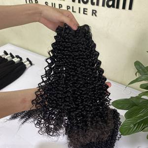 Mechones de pelo brasileño 100% humano Natural, calidad superior, rizado profundo, cutícula virgen, al por mayor - Product Image 4