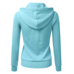 Sweat à capuche d'hiver pour femme de haute qualité, à manches longues, streetwear, personnalisé, doublé, imprimé, en coton respirant, avec logo frontal, prix de gros - Product Image 3