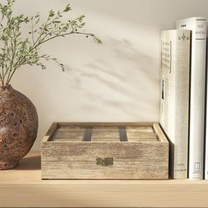 Jeu de Tic Tac Toe en Bois Tendance dans un Étui Marron Naturel Décoratif Tic Tac Toe pour Accent Décoratif Soirée Jeux en Famille - Product Image 3