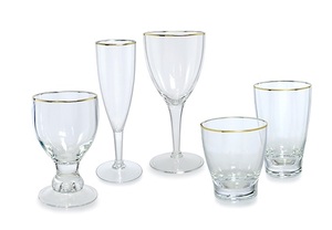 Gold Rimmed Acrylic <b>Plastic</b> Water <b>Tumbler</b> - Product Image 5