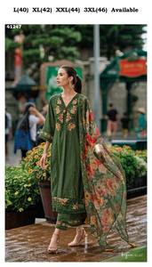 งานด้ายไหมลาย้เหนียวของนักออกแบบล่าสุดพิมพ์ชุด Kurti โดย Fab Zone - Product Image 3