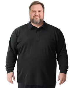 Chemise décontractée à manches longues en tricot de couleur unie classique avec logo personnalisé pour homme, séchage rapide, respirante, coupe ample, grande taille, surdimensionnée - Product Image 1