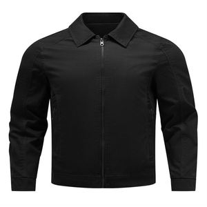 Chaqueta Bomber para Hombre, 100% Algodón, Diseño Invernal, Doble Cremallera, Logotipo Personalizado, Lavado Desgastado, Impermeable, Precio al por Mayor, 2026 - Product Image 1