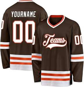 Camisetas de hockey sobre hielo sublimadas para hombres Estilo de equipo personalizado Material duradero Producción rápida para el crecimiento de la marca - Product Image 5