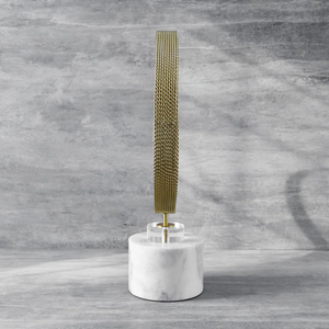 Brass And Marble Decorative item Classic Quality Brass Stem Design for Dinner <b>Table</b> Decorate Item Best Price - Product Image 2