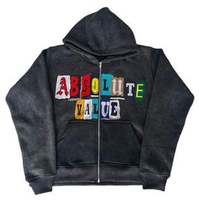 เสื้อฮู้ดซิปสไตล์สตรีนักศึกษากรีกสุดเท่ ดีไซน์ลำลองสุดฮิต สไตล์วินเทจซันเฟด ดีไซน์สตรีทแวร์สำหรับทุกเพศ - Product Image 1