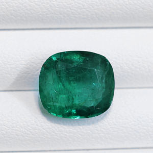 Mejor Precio, Esmeralda Zambiana 100% Natural, 6.08 Quilates, Corte Cojín, Color Verde Azulado, Piedra de Nacimiento de Mayo para Hacer Anillos y Colgantes - Product Image 2