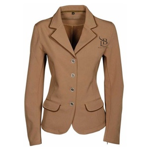 Veste à manches longues zippée pour femme, nouvelle collection 2025, vente d'usine, coupe ajustée, sous-vêtement de base pour l'équitation, haut de sport équestre, matière en mesh - Product Image 3