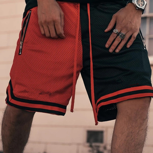 กางเกงขาสั้นตาข่ายสำหรับผู้ชายกางเกงขาสั้นเล่นบาสเก็ตบอลกางเกงขาสั้นระบายอากาศได้ดีขนาด5นิ้วกางเกงลำลองแนวสตรีทแวร์ผ้าโพลีเอสเตอร์100% มีกระเป๋า - Product Image 6