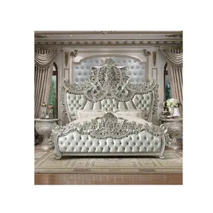 Wooden Bedroom Set Modern Luxury Italian Royal Design Sheesham Wood Bed Set Manufacturer