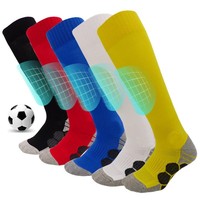 Chaussettes de football personnalisées Aolan Premium respirantes antidérapantes longues à imprimé automnal pour l'entraînement de football professionnel