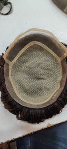 Parche de Cabello Indio Miraj para Hombre, Cabello Humano Remy Natural, Peluca con Frente de Encaje y Textura Lisa - Product Image 6