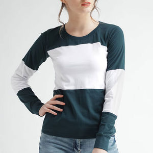 Regular Fit <b>Women</b> Cotton T-Shirt Streetwear Casual Solid Color Autumn Winter Soft Breathable Daily <b>Top</b> OEM ODM Custom Logo - Product Image 3