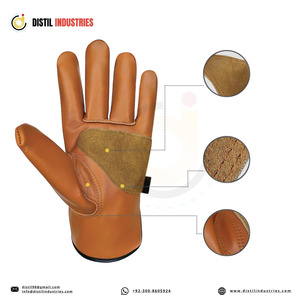 Guantes de Trabajo de Alta Resistencia para Construcción, de Piel de Oveja de Primera Calidad, con Muñequera Elástica, Antideslizantes y Resistentes a Impactos - Product Image 6