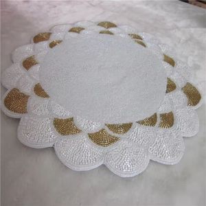 Napperon rond en perles de verre pour table à manger, vaisselle, tapis et coussinets pour la fête et le mariage - Product Image 5