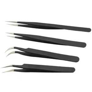 แหนบต่อขนตา BlackLash Professional แบบปลายแหลม 90 องศา ด้ามจับเพชร วัสดุเหล็ก ปลายแหลม สีตามสั่ง - Product Image 1