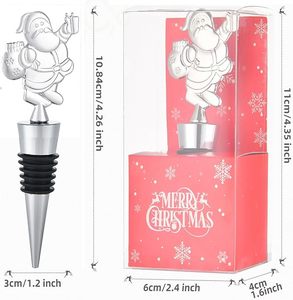 Tapones de botellas de vino de Navidad Juego de tapones de vacaciones de Navidad Tapas reutilizables Selladores de botellas Empaquetado individualmente para la decoración de Navidad-Venus - Product Image 6