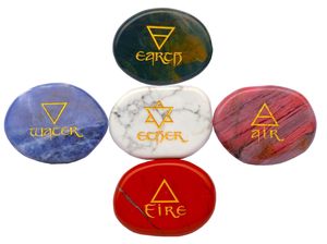 Tourmaline đen năm yếu tố biểu tượng khắc tinh thể đá đặt để chữa bệnh và Thiền siêu hình - Product Image 4