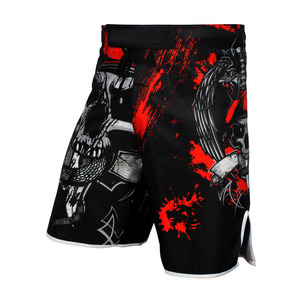 Pantalones cortos de boxeo MMA con diseño de logotipo personalizado de alta calidad, ropa de entrenamiento deportivo de calidad para artes marciales, Muay Thai y Kick Boxing - Product Image 3