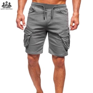 Shorts cargo pour hommes, style streetwear d'été |   100% coton |   Séchage rapide et respirant |   Fermeture à bouton |   Vente en gros OEM - Product Image 3