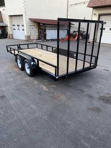 Remorque utilitaire en acier avec porte-rampe en maille - Product Image 2