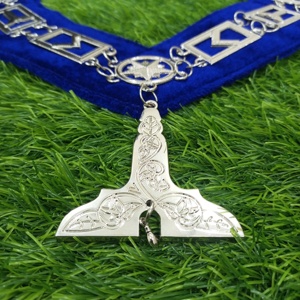 CHAÎNE EN MÉTAL MAISON BLEUE COLLIER MAÇON - Product Image 4