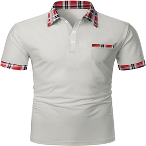 Nouvel arrivage de polos décontractés anti-rides pour hommes en jersey 100% coton à motif uni à manches courtes teint à un prix - Product Image 4