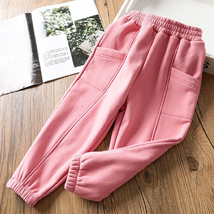 กางเกงวิ่งขายาวมีซับในอบอุ่นสำหรับทุกเพศกางเกงวิ่งสำหรับฤดูหนาวแบบลำลองสำหรับเด็กขากว้างจาก WP265 - Product Image 4