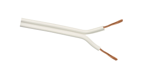 100m roll. White parallel audio <b>cable</b> 2x1mm2 - Product Image 1