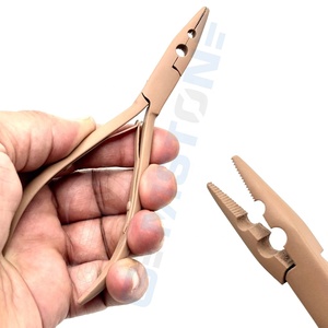 Pince professionnelle en acier inoxydable à 2 trous pour extensions de cheveux, 5,5 pouces, pour micro-anneaux et perles de 4-5 mm, pince de retrait durable - Product Image 6
