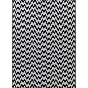 พรมอัลฮัมบราสีเทา-ดำ ลายทอแบน ขนสัตว์ คิลิม ลายเส้นนามธรรม ลายเชฟรอน รูปทรงสี่เหลี่ยมผืนผ้า พรมปอกระเจา สำหรับบ้านและทางเดิน-ADWP-13070 - Product Image 1