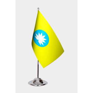 Drapeaux de bureau de la République de Kalmyk, fanions de jardin personnalisés, impression numérique, matériaux vinyle, nylon, plastique, polyester, aluminium sur mesure - Product Image 1