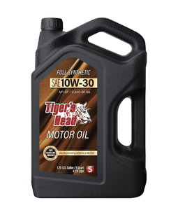 Tiger's Head Full Synthetic Anti-Wear Automotive Lubricant SAE <b>10W</b>-<b>30</b> Motor <b>Oil</b> 3 Pack 5 Quart - Product Image 1