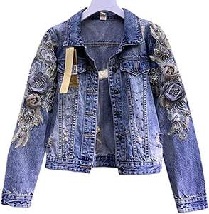 Chaqueta de Mezclilla de Alta Calidad para Mujer, Azul, Corte Ajustado, Manga Larga - Product Image 1