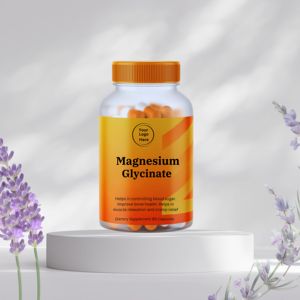 Cápsulas de glicinato de magnesio de suplemento dietético OEM, logotipo personalizado de excelente calidad, fabricado en EE. UU. para adultos, compradores a granel - Product Image 3